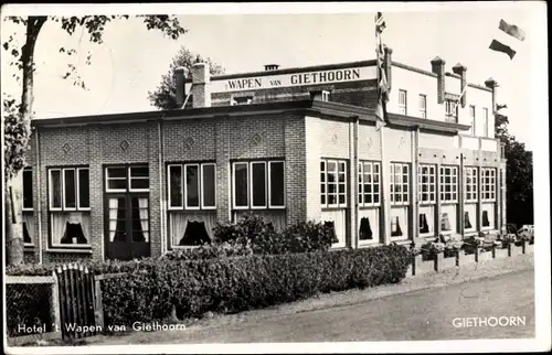 Ak Giethoorn Overijssel Niederlande, Hotel 't Wapen van Giethorn, J. Prinsen, J. Gerrits