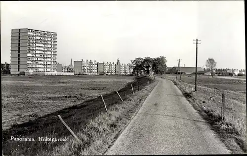 Ak Holtenbroek Zwolle Overijssel Niederlande, Panorama, Straße, Wohnhaus