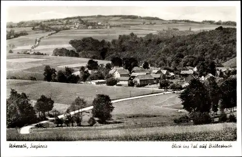 Ak Büllesbach Hennef an der Sieg, Blick ins Tal, Felder