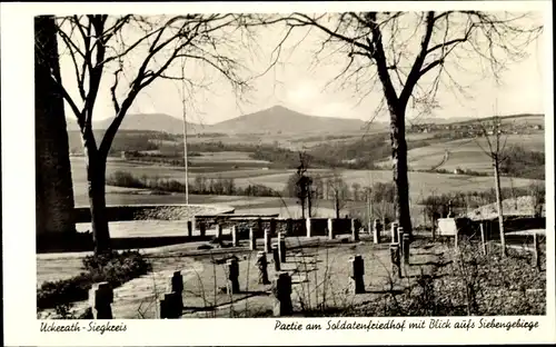 Ak Uckerath Hennef  Sieg, Soldatenfriedhof, Siebengebirge