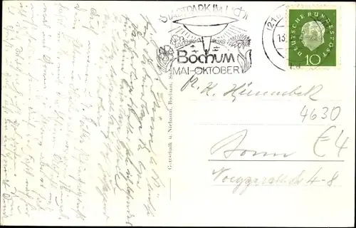 Ak Bochum im Ruhrgebiet, Stadtpark