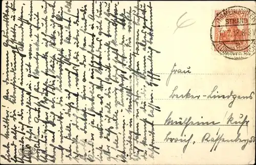 Ak Timmendorfer Strand in Holstein, Parkpartie, Warmbad