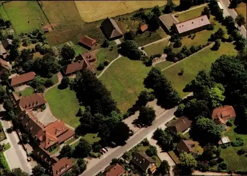 Ak Hermannsburg Südheide in der Lüneburger Heide, Nieders. Luth Heimvolkshochschule, Luftbild