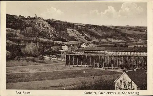 Ak Bad Sulza in Thüringen, Kurhotel, Gradierwerk, Sonnenburg