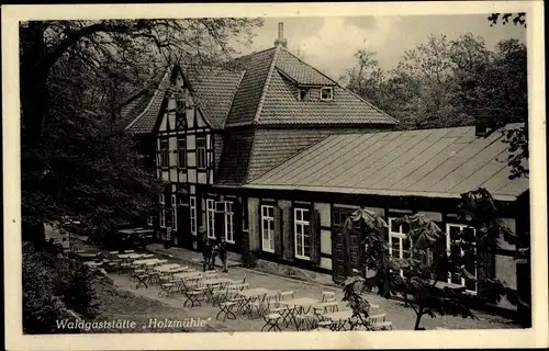 Ak Eldagsen Springe Niedersachsen, Waldgaststätte Holzmühle, Inh. Erich Schaefer