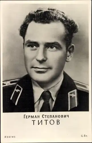 Ak Kosmonaut German Stepanowitsch Titow, Герман Степанович Титов, Portrait