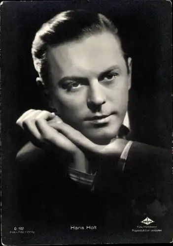Ak Schauspieler Hans Holt, Portrait
