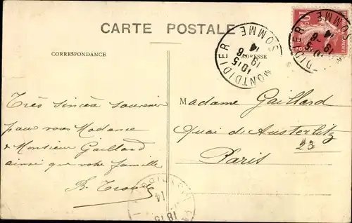 Ak Montdidier Somme, Vue prise de la Route de Tricot