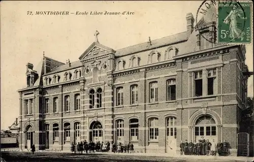 Ak Montdidier Somme, Ecole Libre Jeanne d'Arc