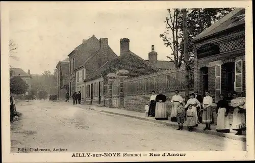 Ak Ailly sur Noye Somme, Rue d'Amour