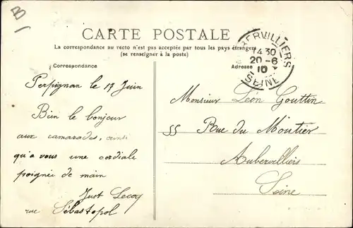 Ak Perpignan Pyrénées Orientales, Pont Ecluse d'Aval et Castillet, Ziegen