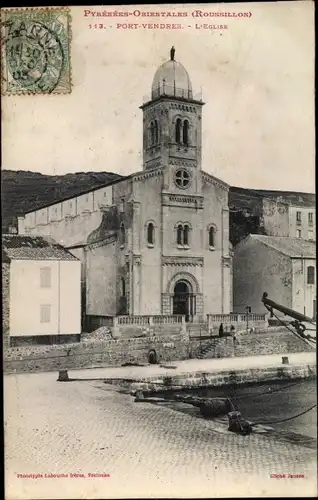 Ak Port Vendres Pyrénées Orientales, L'Eglise