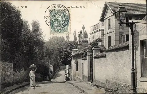 Ak Sèvres Hauts de Seine, Rue des Gres