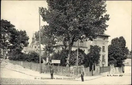 Ak Suresnes Hauts de Seine, Route Strategique