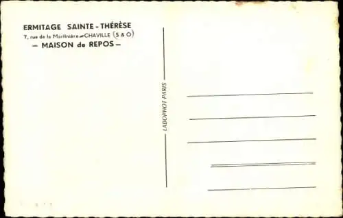 Ak Chaville Hauts de Seine, Ermitage Sainte Therese, Maison de Repos, Chapelle