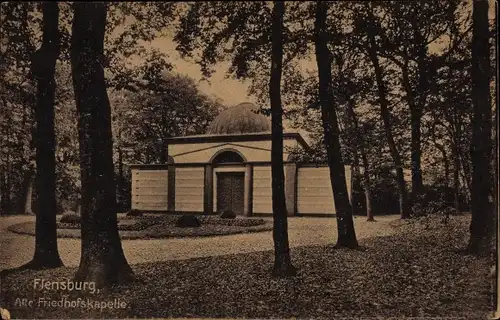 Ak Flensburg in Schleswig Holstein, Friedhofskapelle