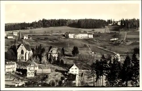 Ak Hammelbach Grasellenbach im Kreis Bergstraße, Blick auf Kirche und Kinderkurheim