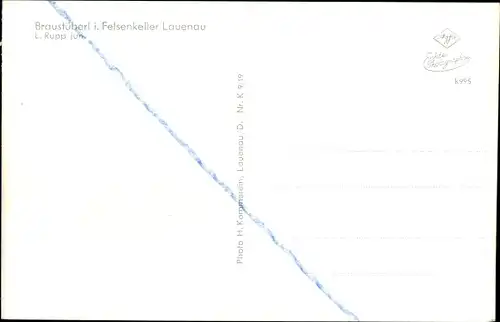 Ak Lauenau in Niedersachsen, Braustüberl im Felsenkeller, L. Rupp