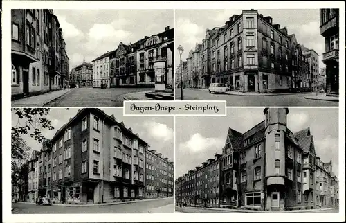 Ak Haspe Hagen Westfalen, Steinplatz, Straßenansichten