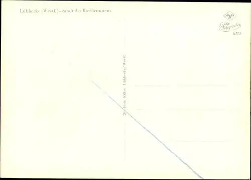 Ak Lübbecke in Westfalen, Stadt des Bierbrunnens