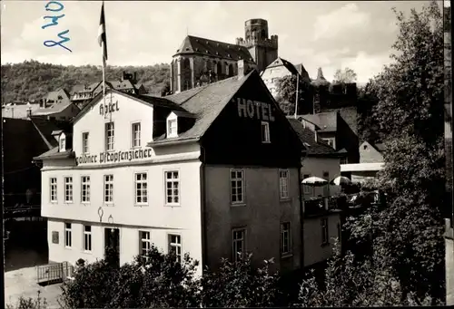 Ak Oberwesel am Rhein, Hotel Goldener Pfropfenzieher, Bes. J. Höhn