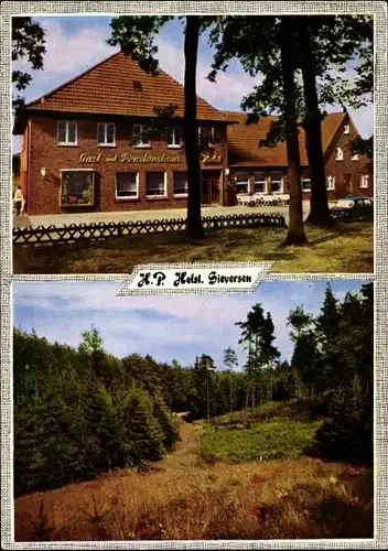 Ak Sieversen Rosengarten Niedersachsen, Gasthaus Holst, Wald