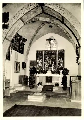 Ak Kleinschwarzenlohe Markt Wendelstein Mfr., Allerheiligenkirche, Rietergruft, Zwölfbotenaltar