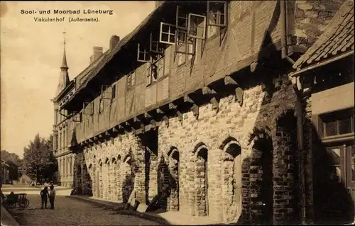 Ak Alt Lüneburg, Blick auf Außenseite d. Viskulenhofs