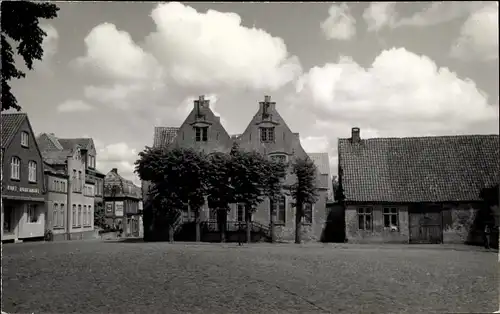 Foto Ak Garding in Nordfriesland, Marktplatz