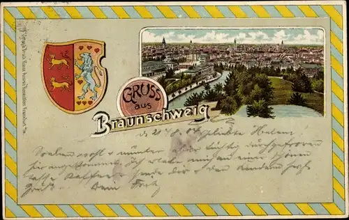 Wappen Passepartout Litho Braunschweig, Gesamtansicht