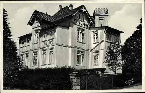 Ak Hahnenklee Goslar Oberharz, Partie a.d. Villa Clara
