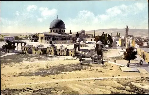 Ak Jerusalem Israel, Tempelplatz, Vue generale de la Mosquee