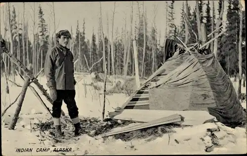 Ak Alaska USA, Indian Camp, Zelt