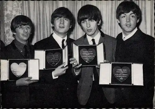 Ak Sänger The Beatles, John, Paul, George, Ringo, Musikgruppe