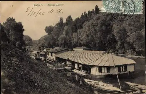 Ak Poissy Yvelines, Bateau Lavoir