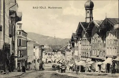 Ak Bad Tölz in Oberbayern, Marktstraße