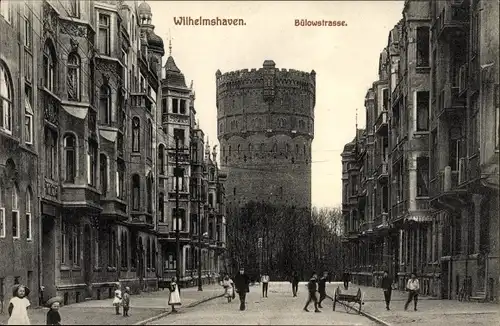 Ak Wilhelmshaven in Niedersachsen, Bülowstraße, Turm