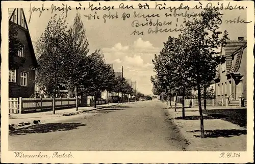 Ak Werneuchen im Kreis Barnim, Poststraße, Wohnhäuser