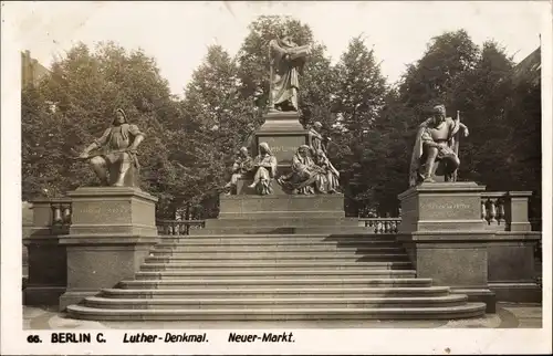 Ak Berlin Mitte, Luther Denkmal, Neuer Markt, Paul Otto