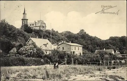 Ak Ellekilde Dänemark, Teilansicht vom Ort, Gebäude