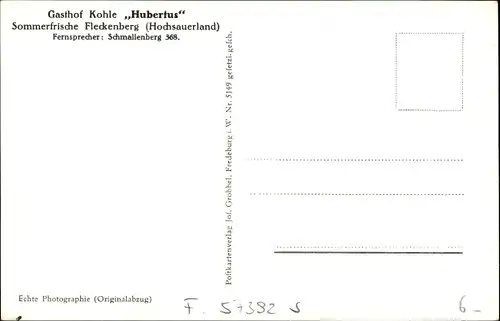 Ak Fleckenberg Schmallenberg im Hochsauerland, Totalansicht vom Ort