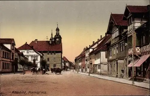 Ak Römhild in der Region Grabfeld Thüringen, Marktplatz