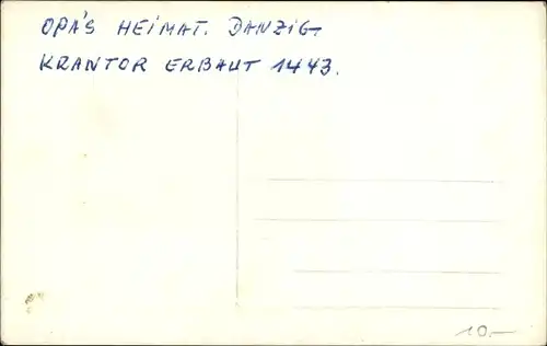 Foto Ak Gdańsk Danzig, Mottlaupartie, Krantor, Nachtbeleuchtung