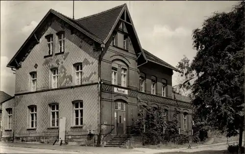 Ak Eilsleben in Sachsen Anhalt, Postamt, Außenansicht