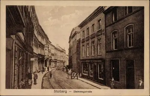 Ak Stolberg im Rheinland, Steinwegstraße, Geschäft