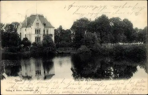 Ak Stade in Niedersachsen, Blick auf die Parkstraße