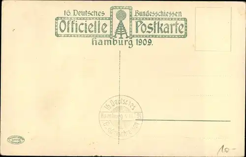 Ak Hamburg, 16. Deutsches Bundesschießen 1909, Wurstglöckchen Gebr. Kessler