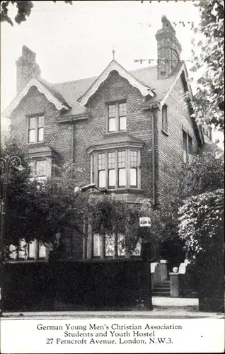 Ak London City, German Young Men's Christian Association, Ferncroft Avenue 27