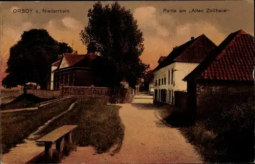 Ak Orsoy Niederrhein, Partie am Alten Zollhaus