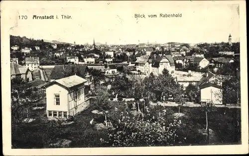 Ak Arnstadt in Thüringen, Blick vom Rabenhold